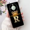 5G For Honor X70 MTN-AN00 Case For Honor X70 Cover Clear Luxury A-Z Letters Fashion Flowers Crown Soft Bumper Casing