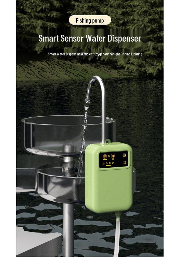 Portable Automatic Water Pump & Outdoor Night Fishing Lamp - Anti-Mud and Sand Design for Convenient Lighting and Pumping