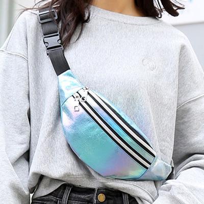 Women's Waist Bag, Men's Running Waist Bag, Outdoor Rainbow Laser Single Shoulder Crossbody Phone Bag