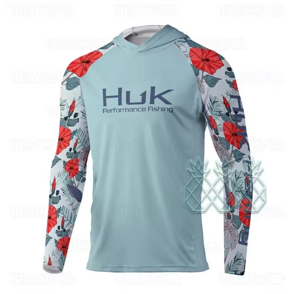 HUK Fishing Suit Men's Long-Sleeve Fishing Suit Sea Fishing Boat Quick-Dry Breathable Sun Protection Fishing Suit