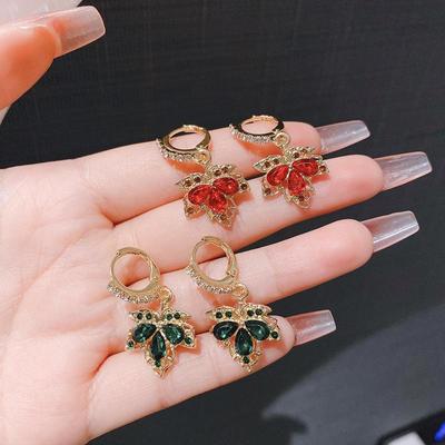 Maple Leaf Retro Silver Earrings for Women 2024 - Simple Light Luxury Jewelry