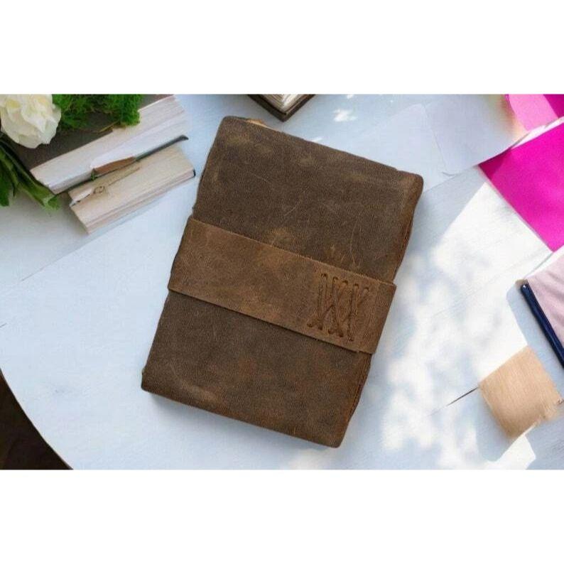 Handmade Leather Journal Notebook Vintage Diary Rustic Paper Gift for Writers