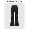 UR 2025 Autumn Women's Fashion Cargo Multi-Pocket Pleated Flared Pants