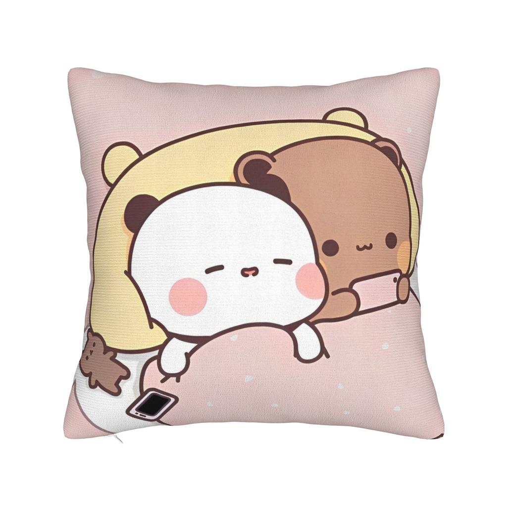 Bubu Dudu Watching The Moon Square Pillow Cases Cushion Cover Awesome Zipper Decorative Pillowcase for Bed 4040cm