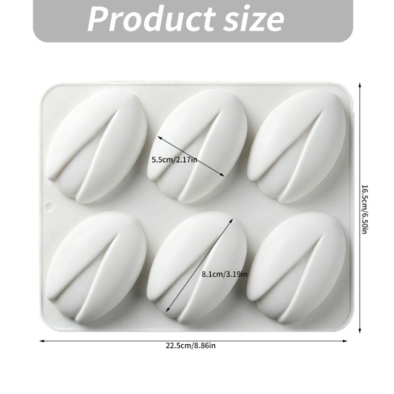 Chocolate Treat Tray with 6 Nut Shell Cavities, Flexible Baking Form for Table Service, Dessert Display, Daily Use, and Creative Serving Presentation