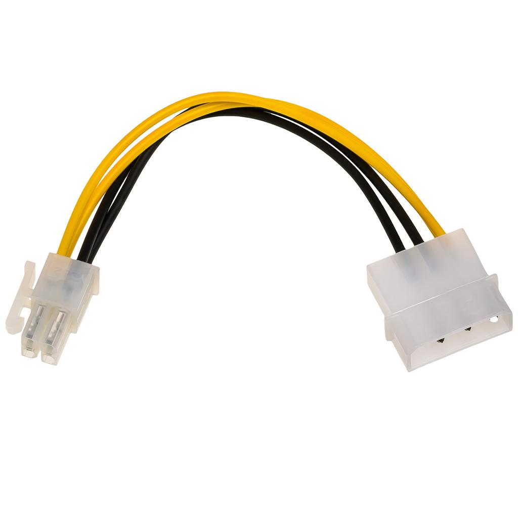 Kabel Molex - P4 4 pin Akyga AK-CA-12 zasilający procesor męsko - żeński 15cm