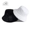 Fashion solid color imitation rabbit hair bucket hat women's Japanese autumn and winter new versatile thickened warm flat top basin hat
