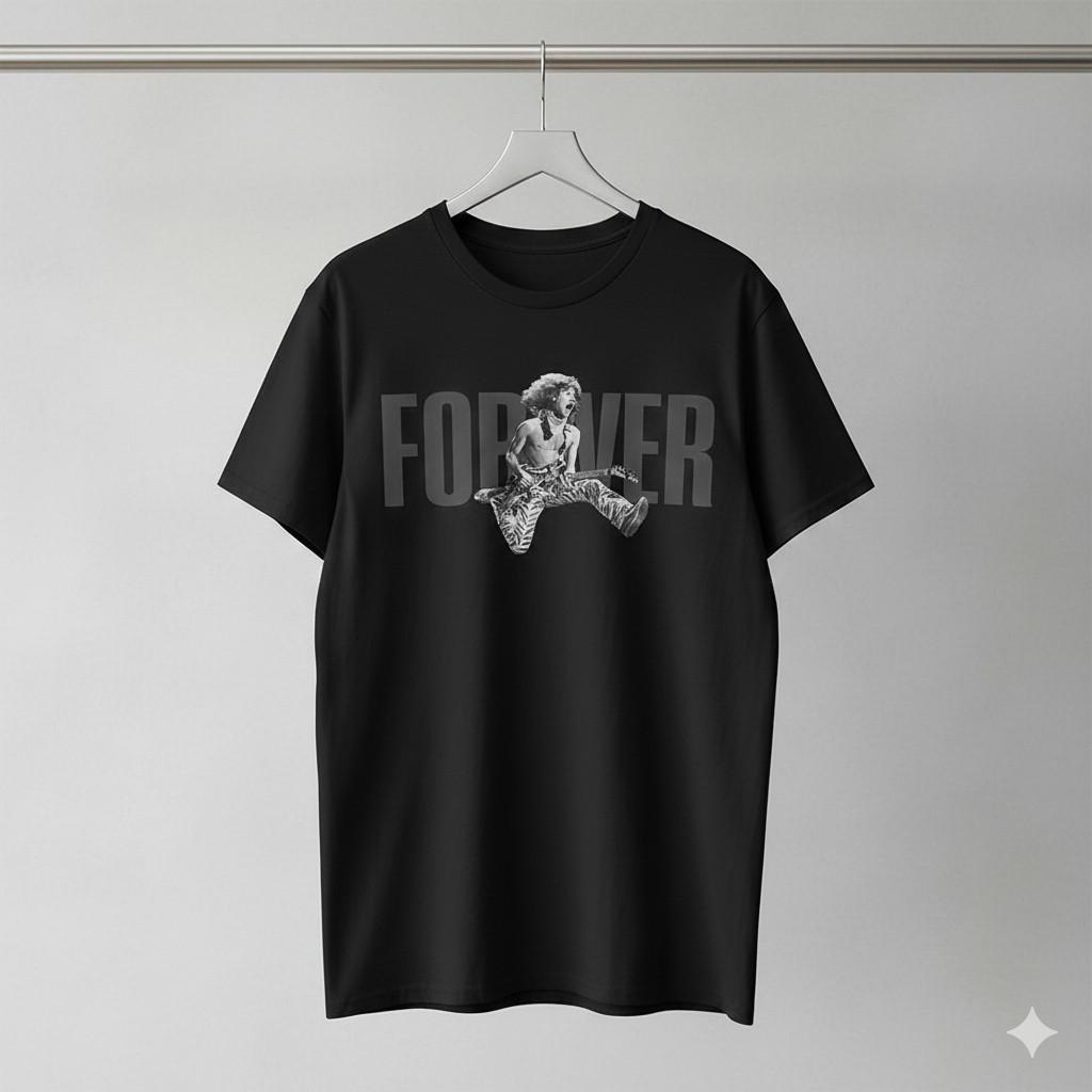 Vintage Rock Guitarist Graphic T-Shirt Retro Music Fan Black Tee Shirt - T492