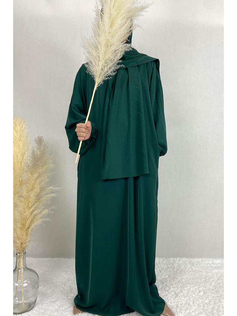 XG2057 Women's Hooded Hijab Long Kaftan Dress - Malaysia, Middle East, Dubai, Turkey