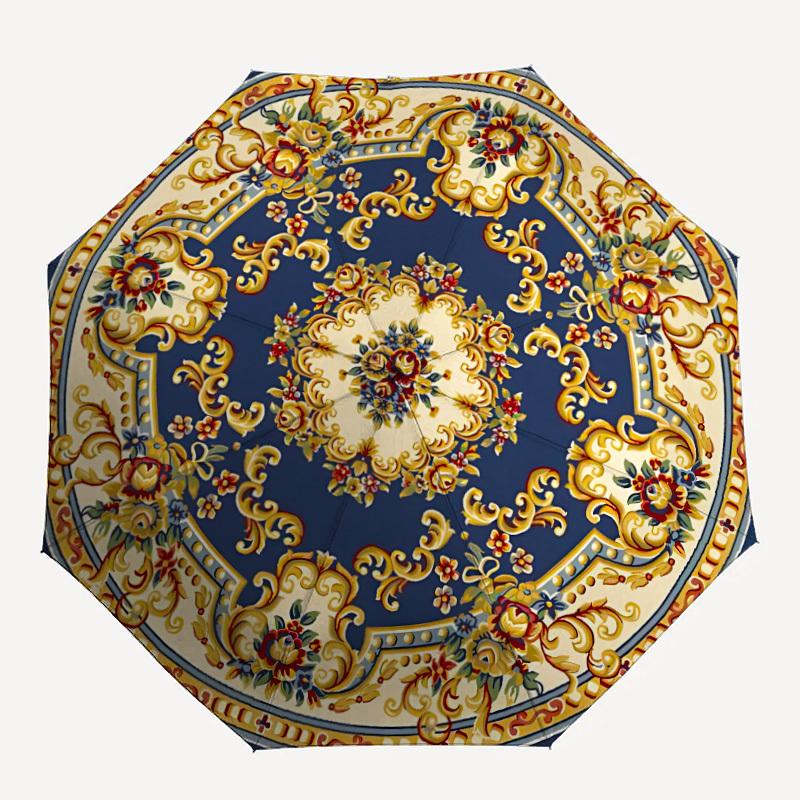 1pc Floral Pattern Automatic Open/Close Umbrella - Compact Travel Umbrella, Gift for Birthday, yy251208123