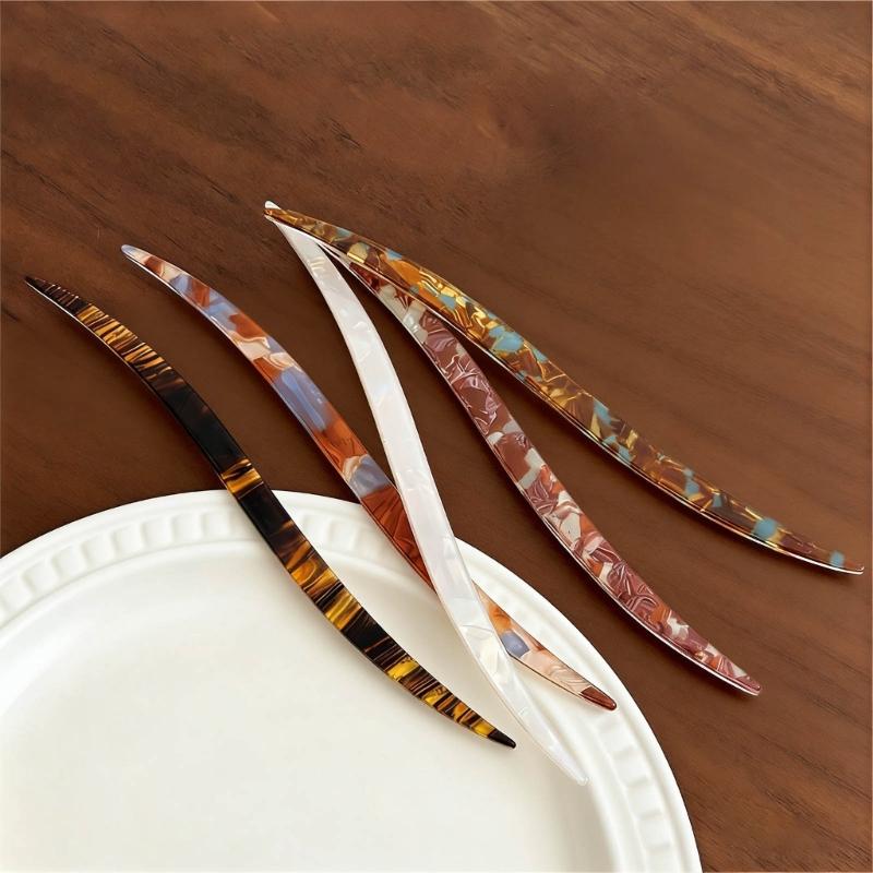 Acetate Hair Stick For Secure Bun Updos Classical Design Hairpin For Women Daily Use And Special Occasion Dressingup