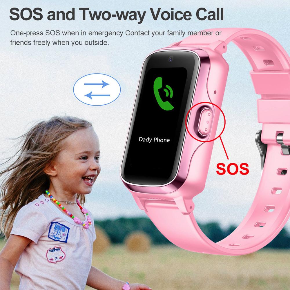 New Kids 4G Smart Watch 500mAh SOS GPS Location Video Call WiFi Sim Card For Children Smartwatch Camera IPX7 Waterproof Baby