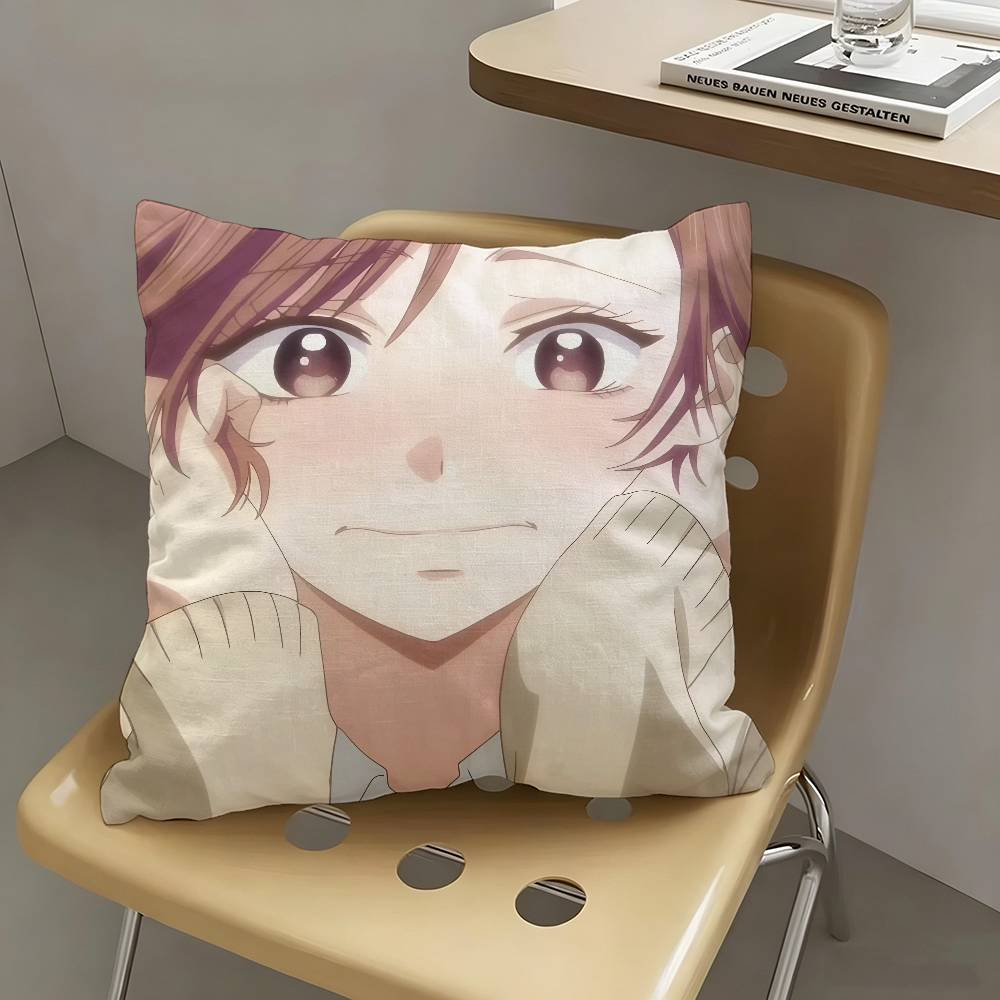 1pc Anime Kono Oto Tomare Character Pillow Case Fashion Square Pillowcase Bedroom Sofa Room Ins Decoration Leisure