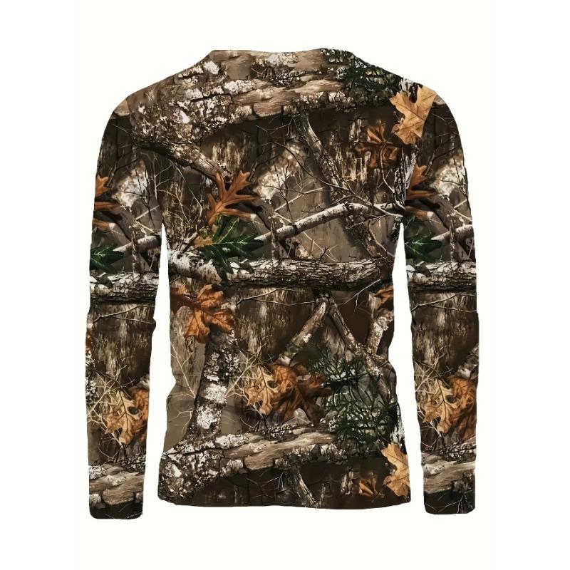 Nieuwigheid Mannen Mode Casual T-shirt met Lange Mouwen