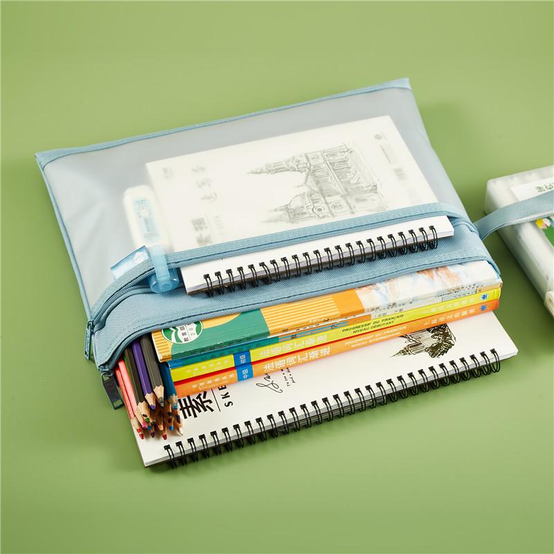A4 Waterproof Pregnancy Check-Up Document Bag - Large Capacity Double-Layer Zipper Handbag for Students and Textbooks
