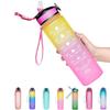 32oz/1000ml Motivational Fitness Sports Water Bottle With Time Marker & Straw, Large Wide Mouth Leakproof Durable