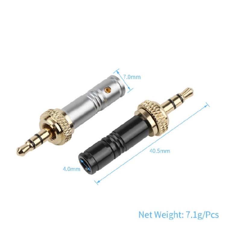 Lockable 3.5mm Gold Plated Stereo Plug Universal Auditory Connector for HiFi Equipment Easy Installation