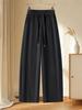 Spring 2026 Red Rhinestone Wide-Leg High-Waist Sweatpants for Women