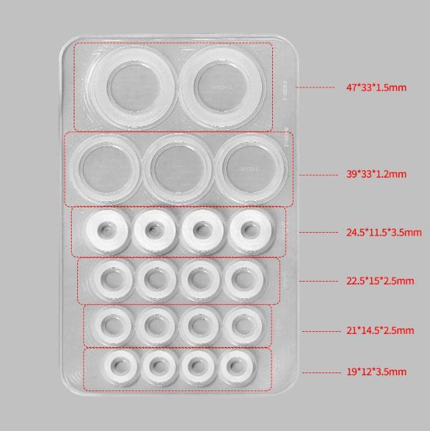 

High-Temperature Resistant Silicone Gasket Washer, 46-1 Inch Flat O-Ring Seal for Faucet, Shower, Water Meter, Hose Accessories