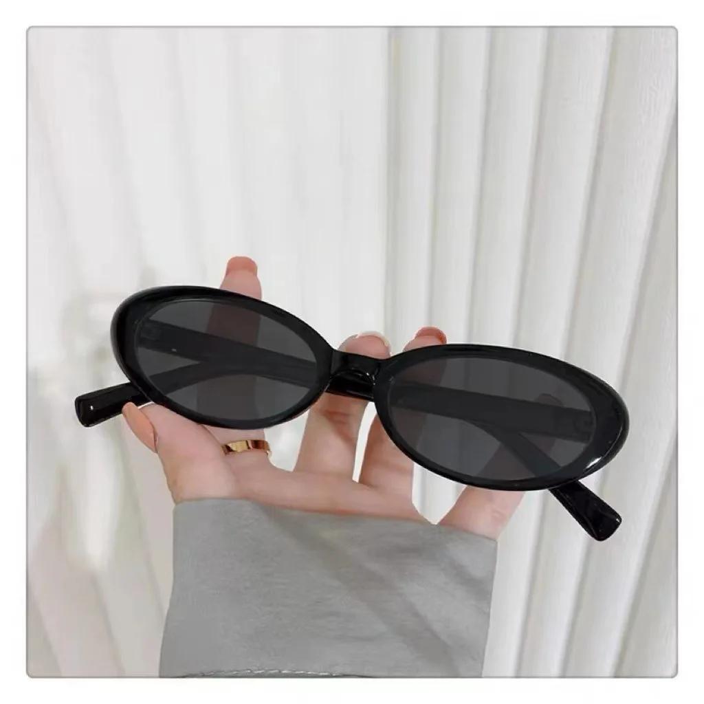 Retro Oval Frame Glasses Women Ins Style Sweet Cool Eyewear Trend Reading Computer Anti Blue Light Eyeglasses Small Sunglasses