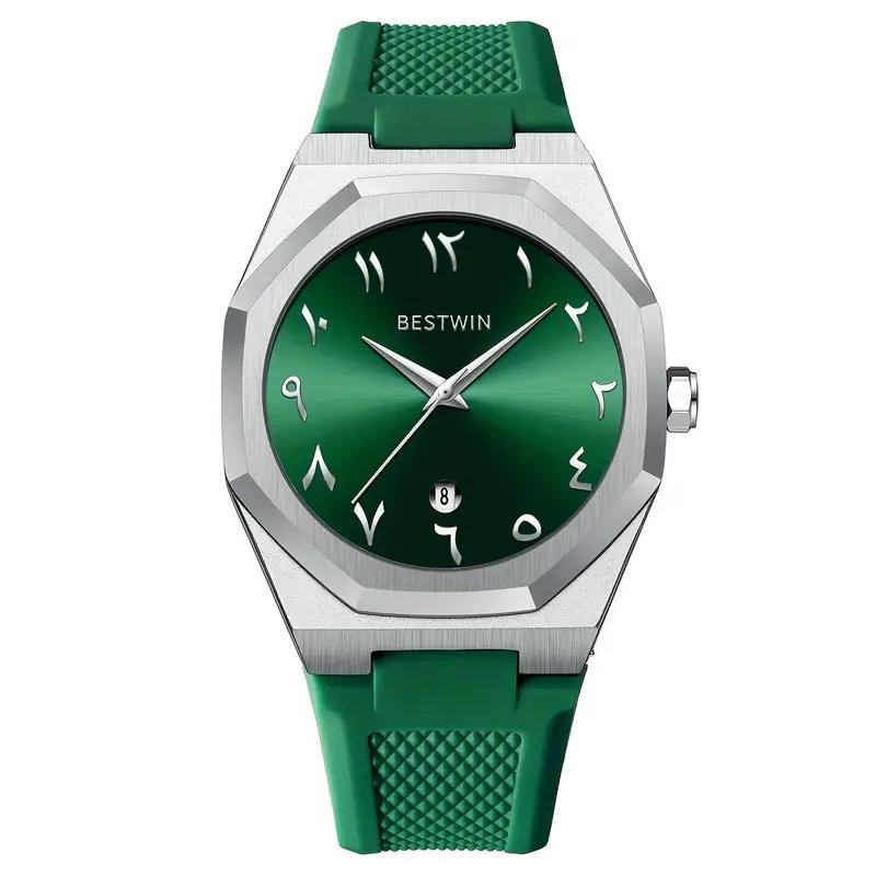 Luxury Fashion Sport Watches for Man Silicone Strap Arabic Numeral Dial Waterproof Quartz Wristwatch Men's Watch reloj hombre