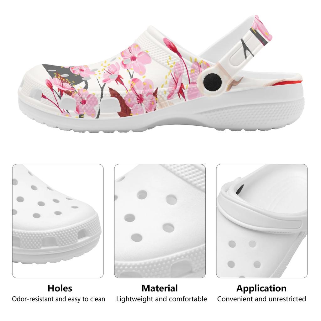 Men Women Allover Printed EVA Clogs Flexible Breathable Slip On Casual Shoes Flexible Soft Sole Summer Sandals Easy Daily Wear