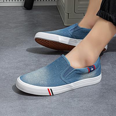 Vīriešu apavi Summer Trend Old Beijing Slip On Elpojoši džinsi Ikdienas vīriešu kedas