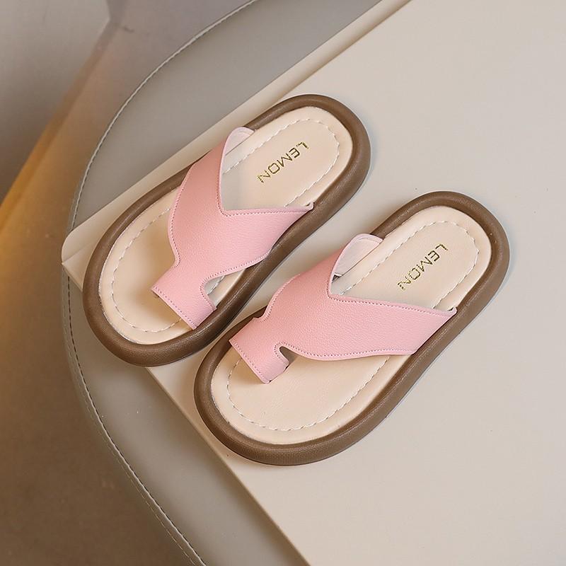 Children Summer Slippers Boys Girls Summer Beach Shoes Round Head Kids Outdoor Indoor Slippers Thick Bottom Open-toe 2024 New