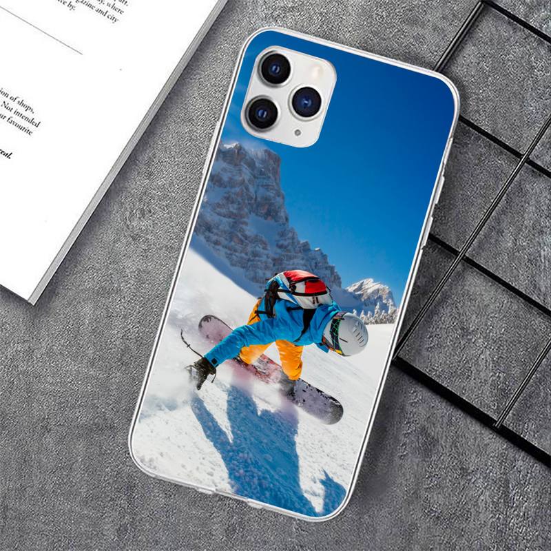Sports Snowboarding Phone Case for iPhone 11 12 13 Mini Pro XS MAX 8 7 6 6S Plus X 5S SE 2020 XR Case