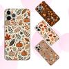 Autumn Leaves Pumpkin Phone Case For iPhone 16e,16,15,14,13,12,11 Plus,Pro,Max,XR,XS,X,Plus,SE,Mini Transparent Soft Cover