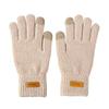 Dopamine Color Flip-Top Wool Knit Gloves for College Students - Unisex, Warm, Half-Finger, Autumn & Winter