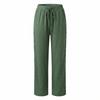 Women's  Pants Linen Pants Women Wide Leg High Waisted  Elastic Waist Casual Summer Beach Vacation Pants