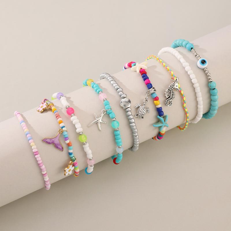 Bohemian Handmade Colorful Beads Anklets Summer Beach On Leg Foot Chain Bracelet Anklet Women Girls Holiday Jewelry