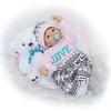 NPK Doll Reborn Baby Clothes Pink Outfits for Reborn Doll Girls Baby Clothes Baby Set 20" - 22"