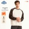 LUKKEN Men's Fleece-Lined Raglan Long Sleeve T-Shirt