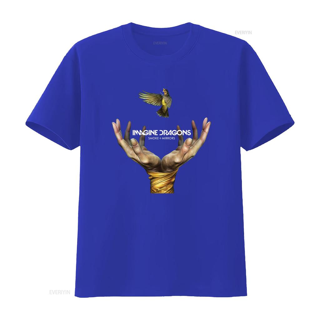 Cool Imagine Dragons Rock Band Smoke Mirrors Print Streetwear Casual T Shirt vintage Washed Stylish fashion Comfortable