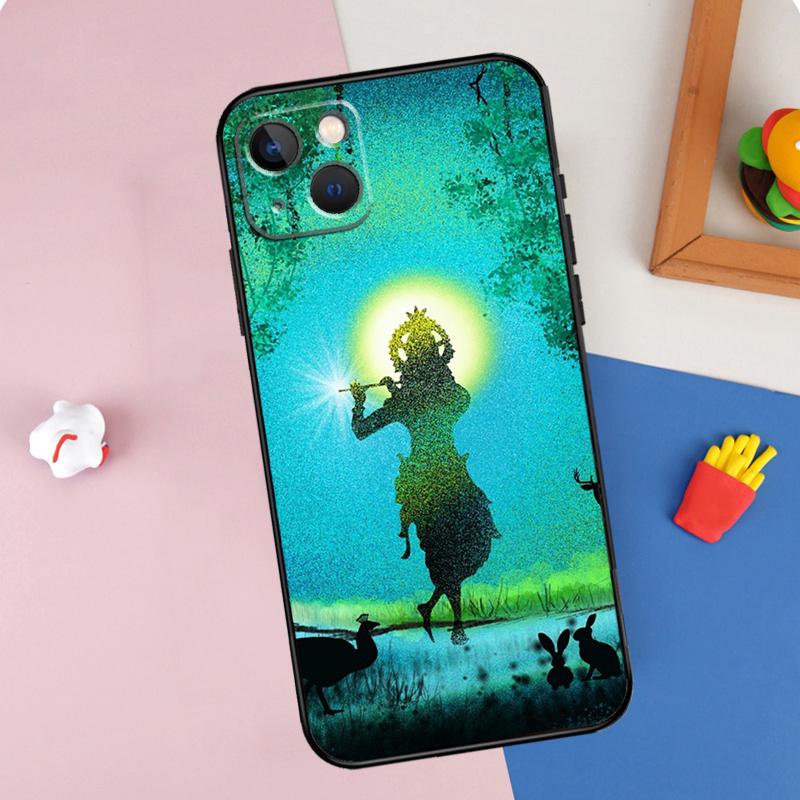 Lord Krishna Radha Phone Case For iPhone 16 Pro Max 11 12 13 14 15 Pro Max Mini 16e 15 16 Plus XR Cover Shell