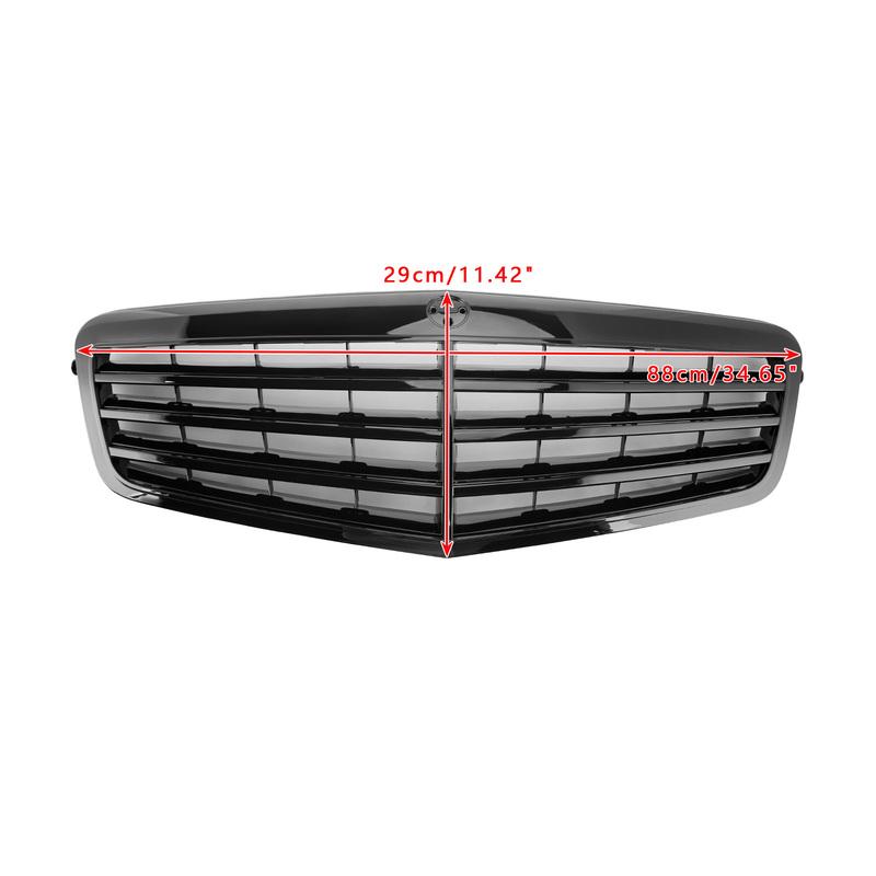 Black Front Grille Grill Fit for Mercedes-Benz E Class W212 E350 E550 2010 2011 2012 2013