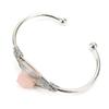 Hand-Wound Natural Crystal Rough Stone Amethyst Agate Bracelet, Bracelet Opening Adjustable B08