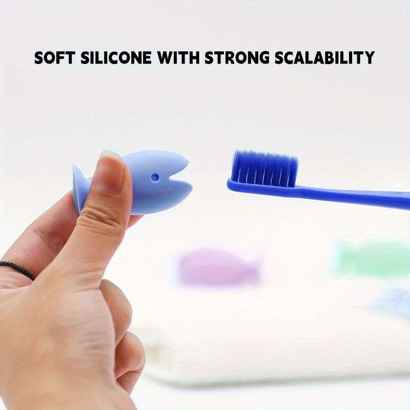 6PCS Toothbrush Cover, Cute Fish Shaped Toothbrush Holder,Portable Travel Toothbrush Protector, Bathroom Toothbrush Cover Holder