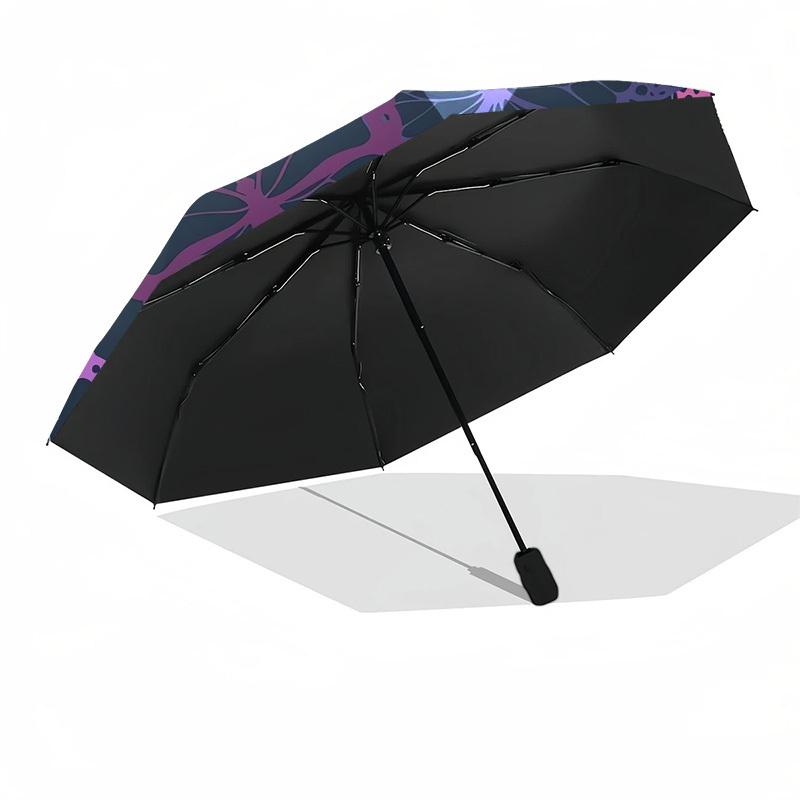 1pc Colorful Butterfly Pattern Umbrella with Plastic Handle,Suitable for All Seasons Home Travel Outdoor UmbrellaDD263