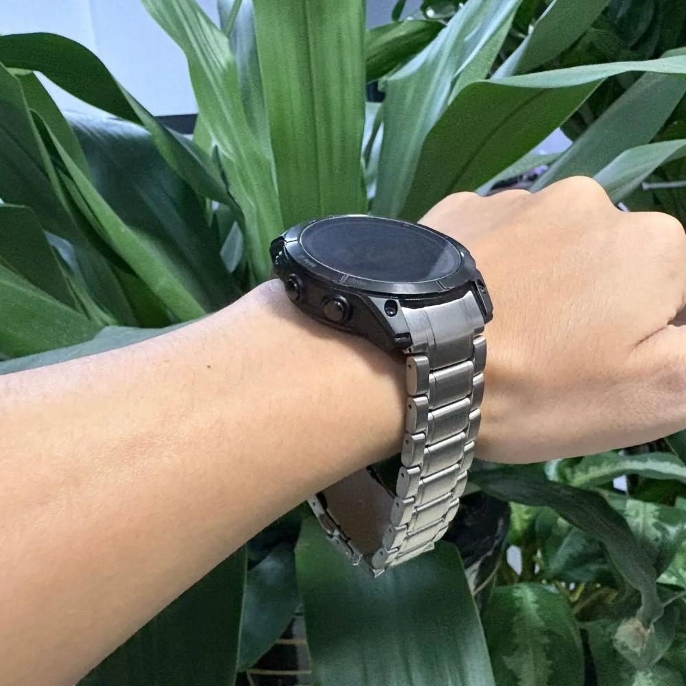 Titanarmband für Garmin MARQ Serie Uhrenarmband Aviator 22mm Armband für Quatix 8 / Fenix 7 Schnellverschluss-Adapter Armband