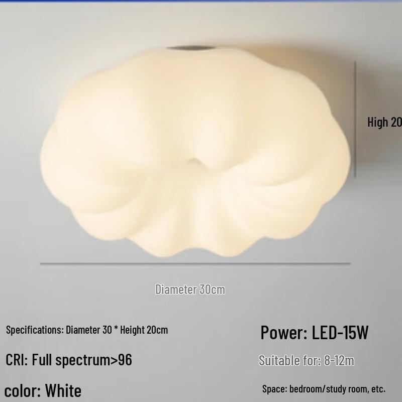 Скандинавский тыквенный светодиодный потолочный светильник полного спектра