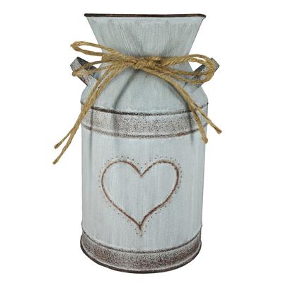 Maceta Vintage Maceta de Hierro Cubo de Flores Rústico Cubo de Metal Jarrón Decorativo Maceta para Jardín