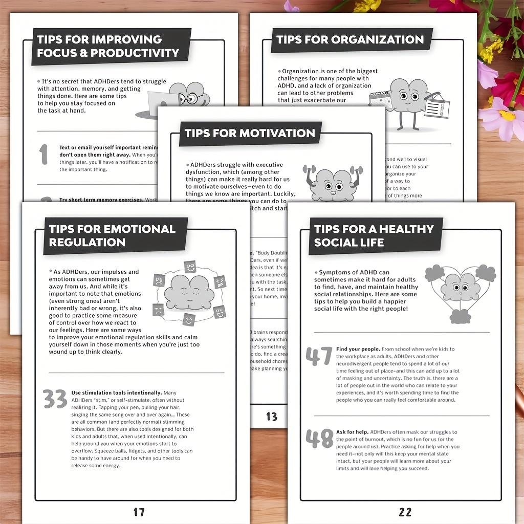 3-in-1 ADHS Arbeitsbuch: 101 Expertentipps zur Gewohnheitsverbesserung, zum stressabbauenden Ausmalen und zur praktischen Zielplanung - Ratgeber für Erwachsene mit ADHS