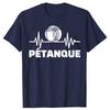 Lustiges Petanque Boule Grafik 100% Baumwoll T-Shirts Herren Damenmode Lässiges T-Shirt Locker Übergroß Streetwear T-Shirt