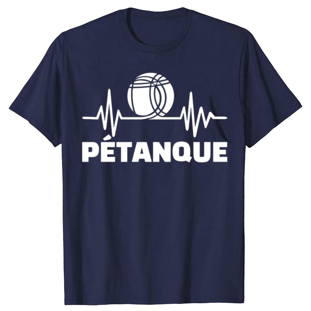 Lustiges Petanque Boule Grafik 100% Baumwoll T-Shirts Herren Damenmode Lässiges T-Shirt Locker Übergroß Streetwear T-Shirt