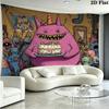 Pink Monster Birthday Pattern Home Decor Tapestry, Wall Hanging, Decorative RV Wall Cloth.MGT0918345