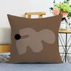 Coffee Color Printed Decorative Pillowcase Bedroom Living Room Square Cushion Pillowcase