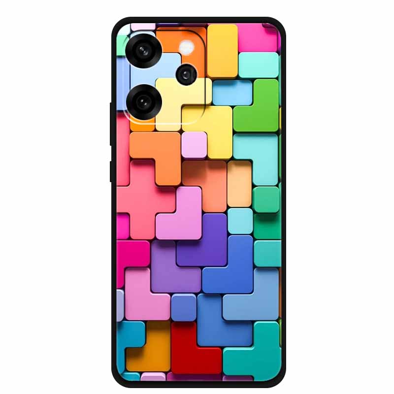 For Oppo Reno15 Phone Case TPU Soft Silicone Tech Style Case for Oppo Reno 15 Flower Heart-shaped Protector Cover PLW110 Coque
